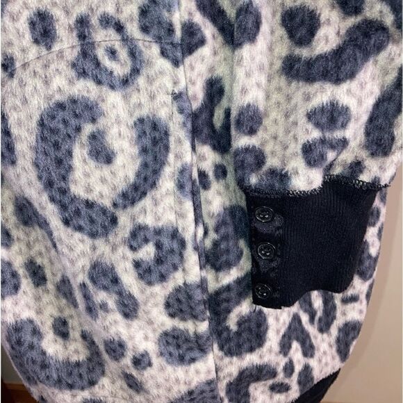Simply Vera Leopard Sweater Cheetah Animal Print Soft Pajamas Sleep Loungewear - Picture 5 of 9